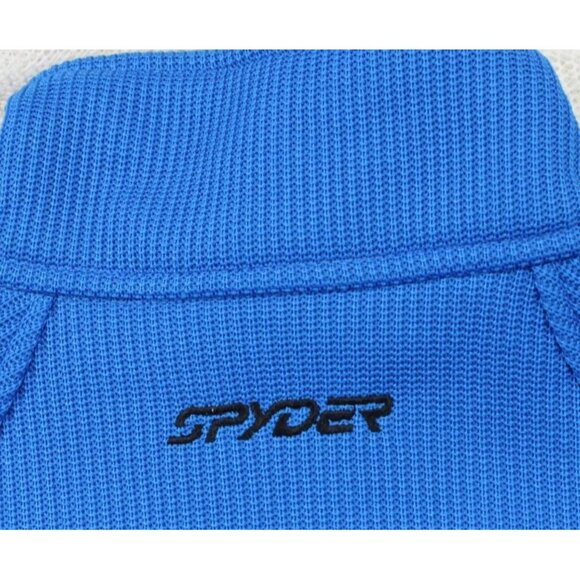 Spyder Mens S/P Blue & Black Half-Zip Core Sweater - Picture 10 of 10